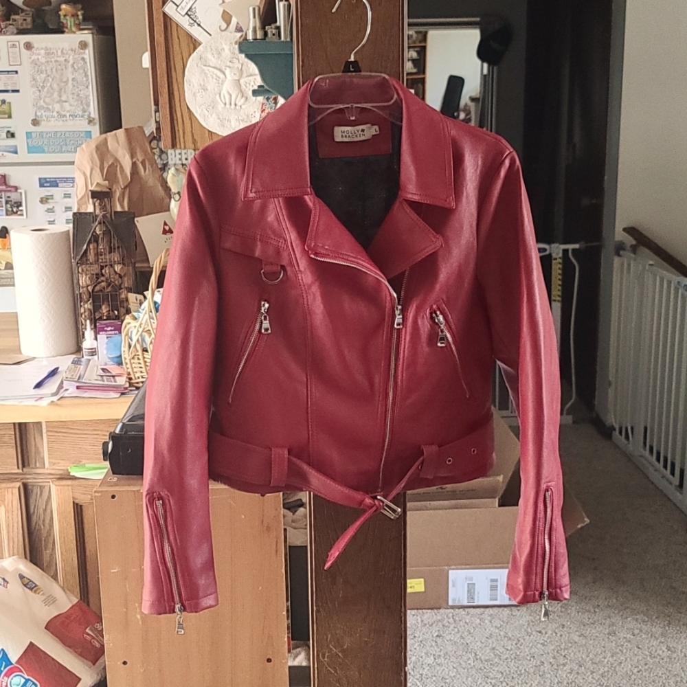 Molly Bracken womens faux leather jacket